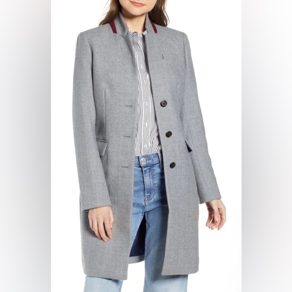J.Crew Regent Wool Topcoat In Heather Graphite